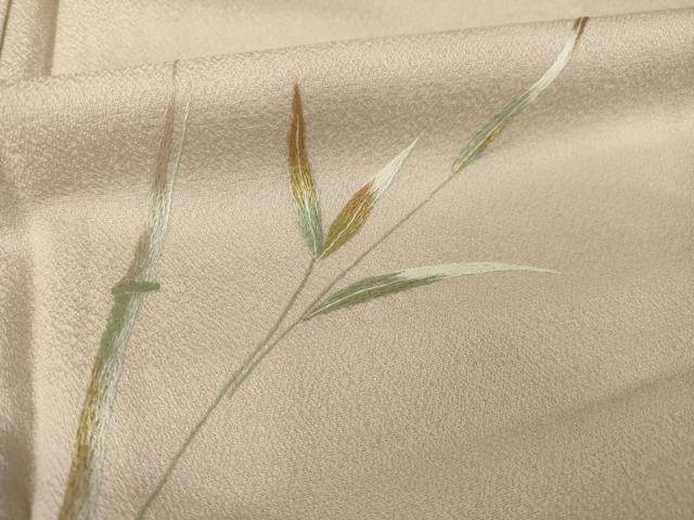平和屋着物●色留訪問着　蘇州刺繍　蟹　金糸　正絹　逸品　未使用　AABI0777ck
