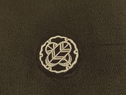 平和屋本店●アンティーク 大正ロマン 振袖 中国三大刺繍 相良刺繍 立波飛鶴宝尽くし 黒地 金銀彩 ロング丈 正絹 逸品 AABI0789ck
