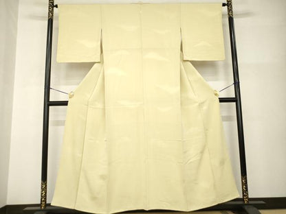 平和屋着物●上質な色無地　遠山地紋　蒸栗色　正絹　逸品　AABI0795ck