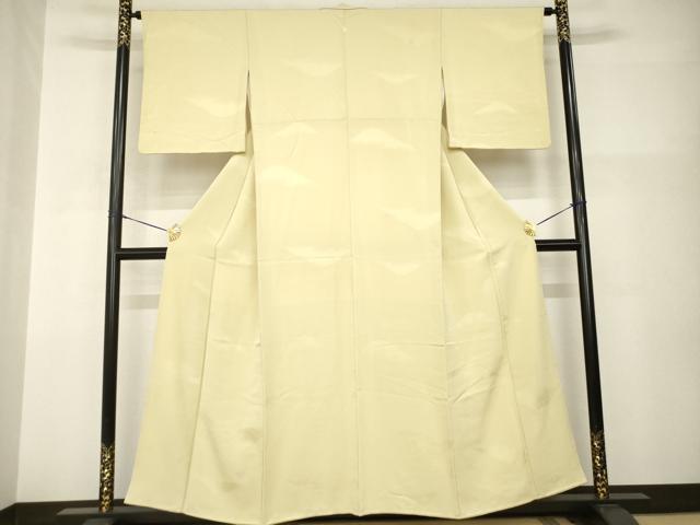 平和屋着物●上質な色無地　遠山地紋　蒸栗色　正絹　逸品　AABI0795ck