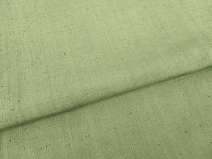 平和屋着物●上質な紬　色無地　黄海松茶色　鈴乃屋扱い　正絹　逸品　AABI0798ck