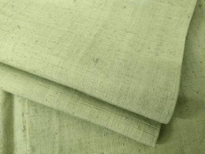 平和屋着物●上質な紬　色無地　黄海松茶色　鈴乃屋扱い　正絹　逸品　AABI0798ck