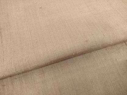 平和屋着物●結城紬　色無地　梅染色　正絹　逸品　AABI0799ck