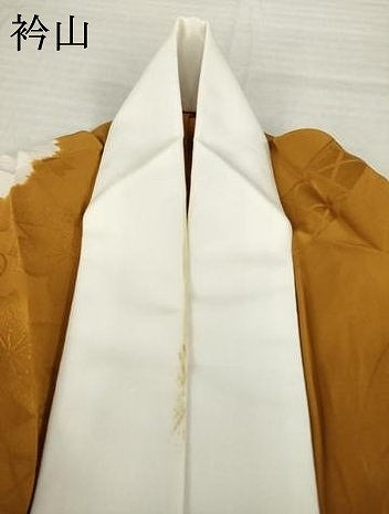 平和屋着物●振袖用長襦袢　無双仕立て　絞り　梅　金彩　正絹　逸品　AABI0802ck