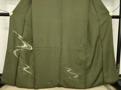 平和屋着物●訪問着　流水文　金彩　正絹　逸品　AABI0807ck