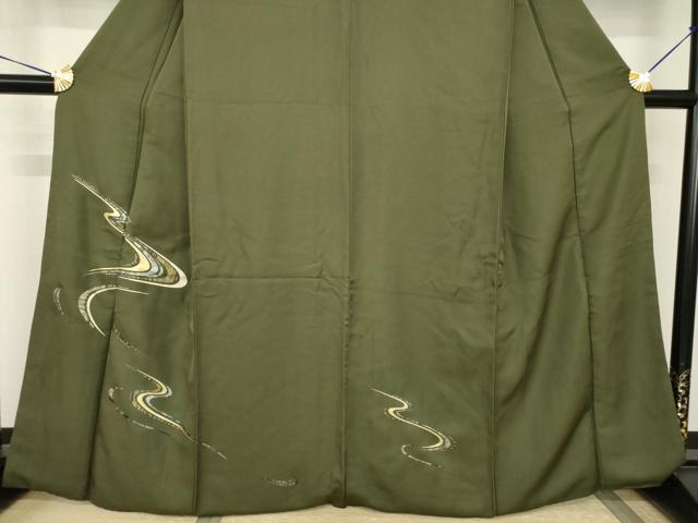 平和屋着物●訪問着　流水文　金彩　正絹　逸品　AABI0807ck