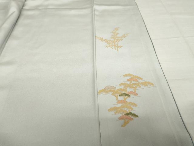 平和屋着物●訪問着　駒刺繍　御所車花文　金彩　正絹　逸品　AABI0808ck