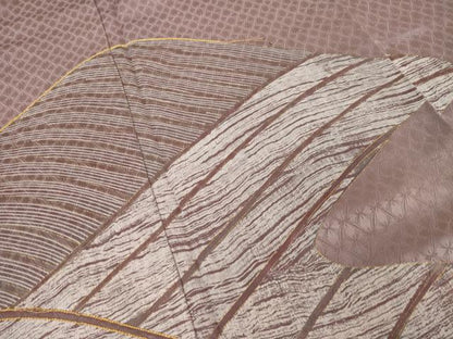 平和屋着物●訪問着　駒刺繍　流水文　金彩　正絹　逸品　AABI0811ck