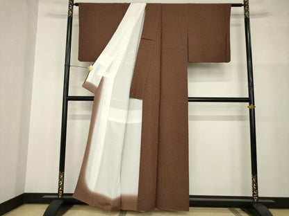 平和屋着物●上質な小紋　小花文　正絹　逸品　AABI0814ck
