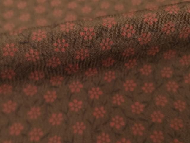 平和屋着物●上質な小紋　小花文　正絹　逸品　AABI0814ck