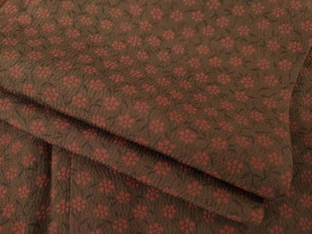 平和屋着物●上質な小紋　小花文　正絹　逸品　AABI0814ck