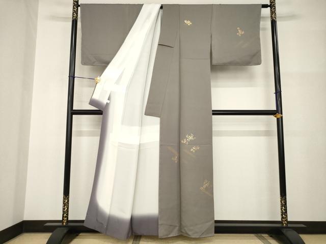 平和屋着物●訪問着　竹屋町刺繍　花鳥文　鈴乃屋扱い　正絹　逸品　AABI0815ck