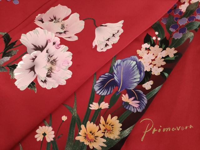 平和屋着物●プリマヴェーラ　振袖　草花文　暈し染め　正絹　逸品　AABI0816ck