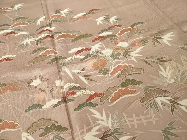 平和屋着物●訪問着　友禅　吉祥文　金彩　正絹　逸品　AABI0817ck