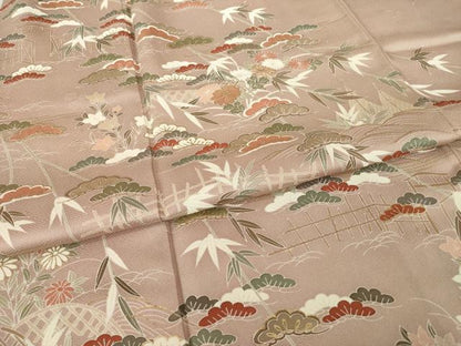 平和屋着物●訪問着　友禅　吉祥文　金彩　正絹　逸品　AABI0817ck