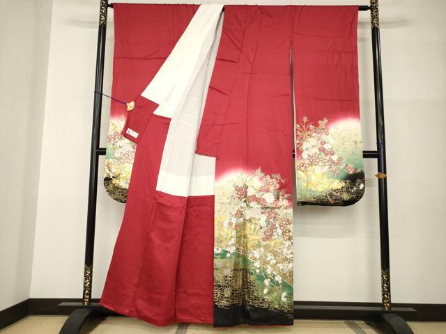 平和屋着物●豪華振袖　飾花文　暈し染め　やまと誂製　正絹　逸品　AABI0818ck