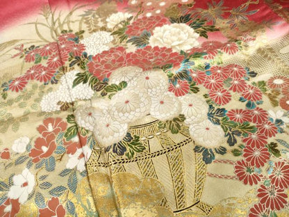 平和屋着物●豪華振袖　飾花文　暈し染め　やまと誂製　正絹　逸品　AABI0818ck