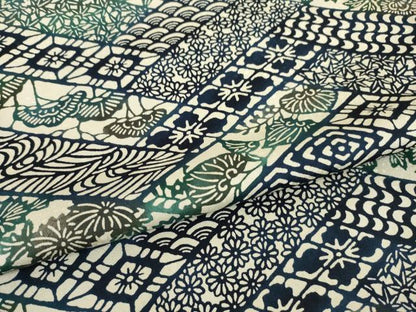 平和屋着物●上質な小紋　型染め　草花文　正絹　逸品　AABI0819ck
