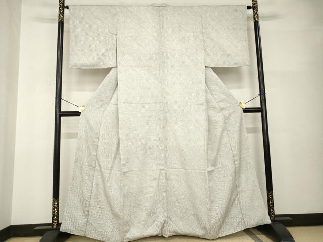 平和屋着物●大変加工の良い総絞り小紋　正絹　逸品　AABI0822ck