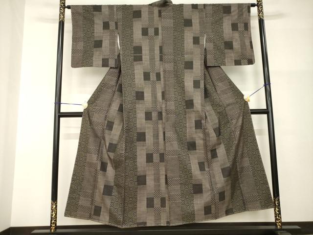 平和屋着物●本場大島紬　間道　一元7マルキ　正絹　逸品　未使用　AABI0825ck