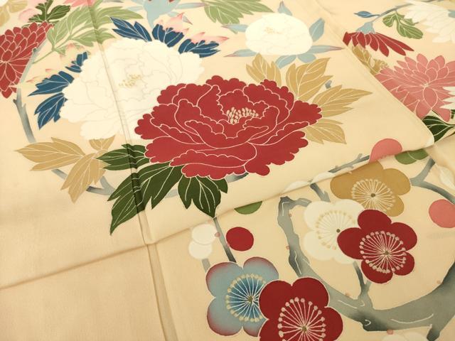 平和屋着物●豪華振袖　友禅　花丸文　正絹　逸品　AABI0838ck
