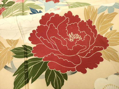 平和屋着物●豪華振袖　友禅　花丸文　正絹　逸品　AABI0838ck