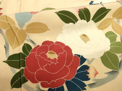 平和屋着物●豪華振袖　友禅　花丸文　正絹　逸品　AABI0838ck