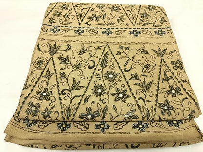 平和屋着物◎六通柄袋帯　草花文　金銀糸　正絹　逸品　AABI0860yx