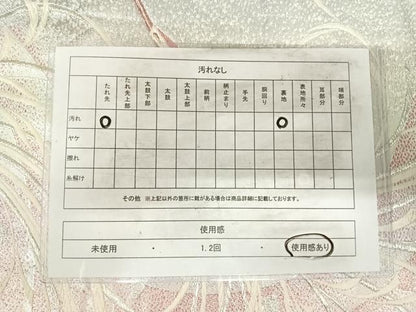 平和屋着物◎六通柄袋帯 唐織 飛鶴文 銀糸 正絹 逸品 AABI0889yx