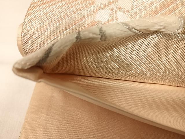 平和屋着物◎六通柄袋帯 唐織 扇面花文 金銀糸 正絹 逸品