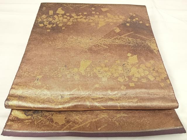 平和屋着物◎太鼓柄袋帯 燿變天目 金糸 正絹 逸品 AABI0899yx