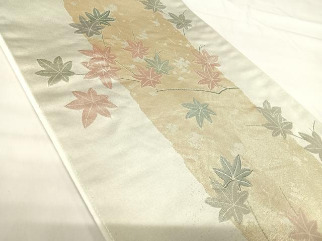 平和屋着物◎六通柄京袋帯 枝葉文 金銀糸 AABI0901yx
