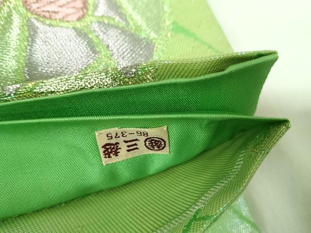 平和屋着物◎六通柄袋帯　花唐草文　金糸　三越扱い　正絹　逸品　AABI0927yx