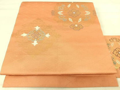 平和屋着物◎九寸名古屋帯　唐織　宝相華　金糸　正絹　逸品　AABI0932yx