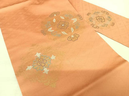 平和屋着物◎九寸名古屋帯　唐織　宝相華　金糸　正絹　逸品　AABI0932yx