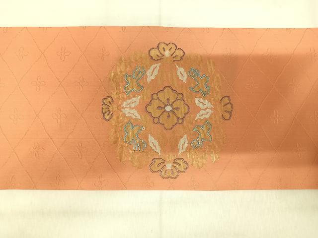 平和屋着物◎九寸名古屋帯　唐織　宝相華　金糸　正絹　逸品　AABI0932yx