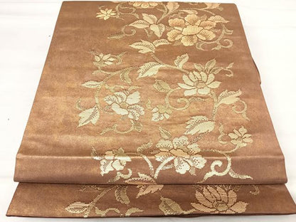 平和屋着物◎六通柄袋帯　竹屋町織錦　金糸　正絹　逸品　AABI0934yx