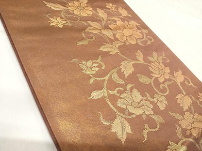 平和屋着物◎六通柄袋帯　竹屋町織錦　金糸　正絹　逸品　AABI0934yx