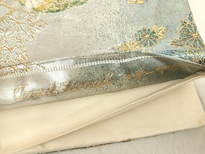 平和屋着物◎六通柄袋帯 鳳凰花文 金銀糸 正絹 逸品 AABI0968yx