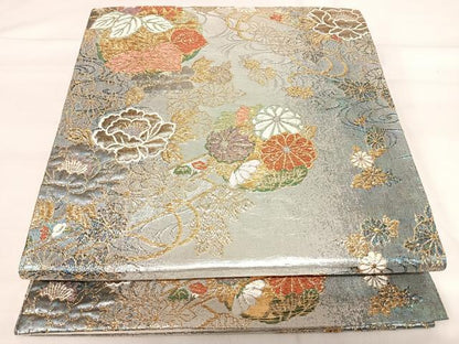 平和屋着物◎六通柄袋帯 鳳凰花文 金銀糸 正絹 逸品 AABI0968yx