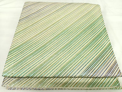 平和屋着物◎西陣 六通柄袋帯 斜縞 金糸 正絹 逸品 AABI0980yx