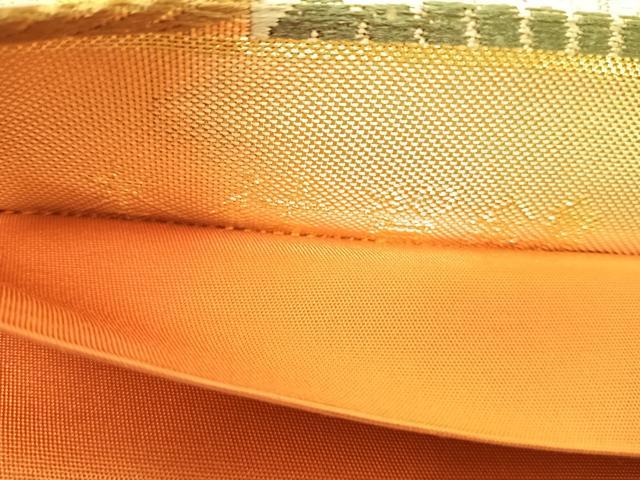 平和屋着物◎本佐賀錦 六通柄袋帯 唐織 飛鶴花文 金糸 正絹 逸品 AABI0993yx