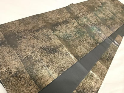 平和屋着物◎六通柄袋帯　霞文　金糸　正絹　逸品　AABI1038yx
