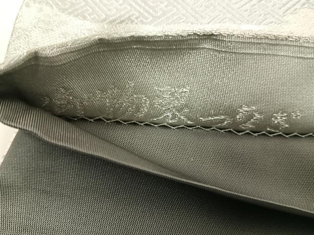 平和屋着物◎六通柄袋帯　唐織　御物裂つなぎ　銀糸　正絹　逸品　AABI1046yx
