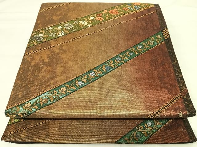 平和屋着物◎両方向六通柄袋帯　唐織　裂取更紗　金糸　正絹　逸品　AABI1072yx 平和屋着物◎佐賀錦 六通柄袋帯 鳳凰花文 金銀糸 正絹 逸品 AABI1036yx