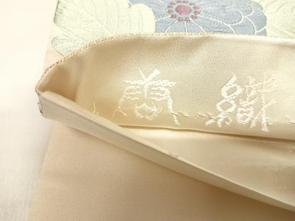 平和屋着物◎六通柄袋帯 唐織 草花文 金銀糸 正絹 逸品 AABI1084yx