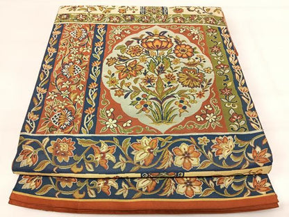 平和屋着物◎六通柄袋帯 草花文 正絹 逸品 AABI1087yx