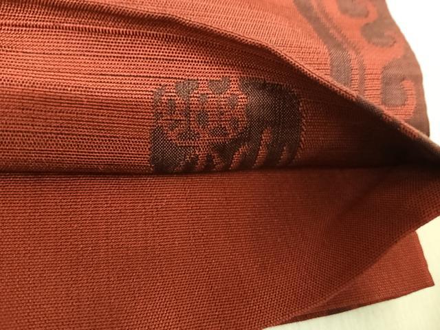 平和屋着物◎六通柄袋帯　楽山　花唐草文　正絹　逸品　AABI1107yx
