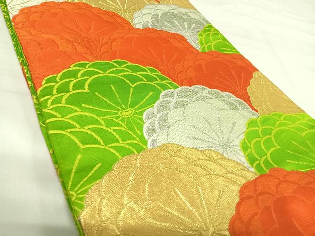 平和屋着物◎六通柄袋帯 唐織 花尽くし 金銀糸 正絹 逸品 AABI1126yx
