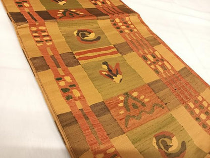 平和屋着物◎西陣　全通柄袋帯　花間道　正絹　逸品　AABI1148yx